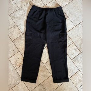 Anthropologie Maeve Black Cargo Jogger Trousers